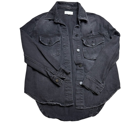 🖤✨Dear John Black Distressed Denim Jean Jacket Women’s Small✨🖤 - Picture 2 of 4